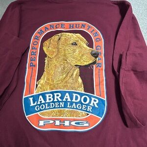 Columbia Maroon Labrador Graphic Long Sleeve Shirt
